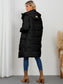 Long Sleeve Longline Hooded Winter Coat