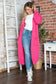 Letter Dropped Shoulder Long Sleeve Cardigan